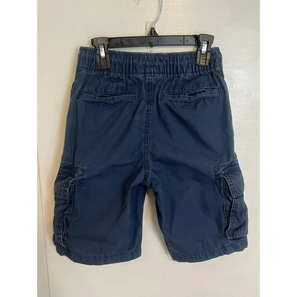 GAP Kids Boys Drawstring Cargo Shorts Pull-On Short Cotton Navy M Regular 8-9